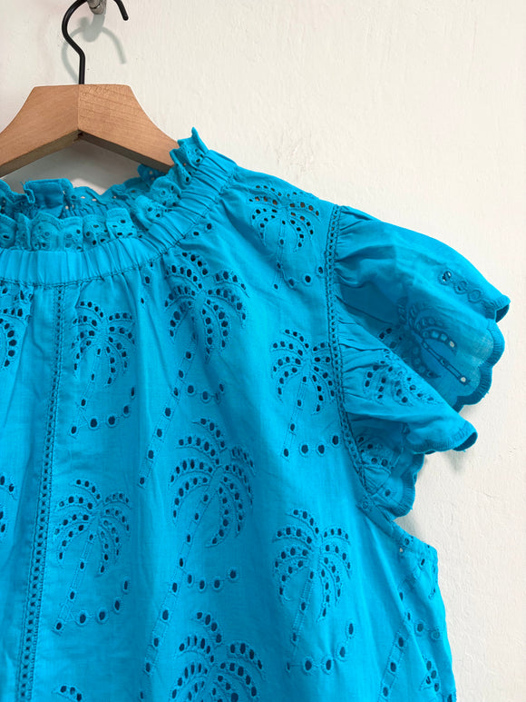 Palm Tree Eyelet Top