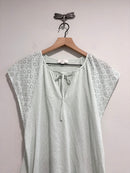 Eyelet Cap Sleeve Top-4