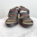 Leather Strappy Wedge Sandals-4