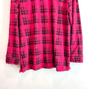Plaid Button Down Sleep Shirt-9