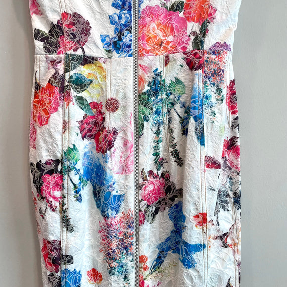 Textured Floral Sheath Dress