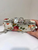 Floral Skull Ring Clutch-3