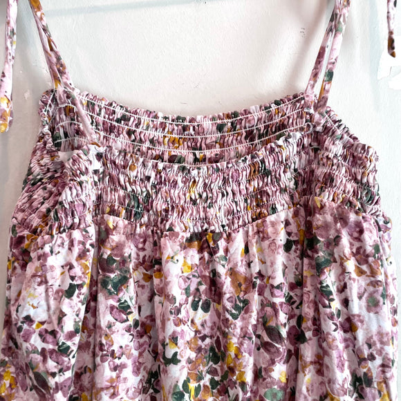 Floral Tie Shoulder Pajama Top