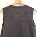 Faux Suede Perforated Vest-10