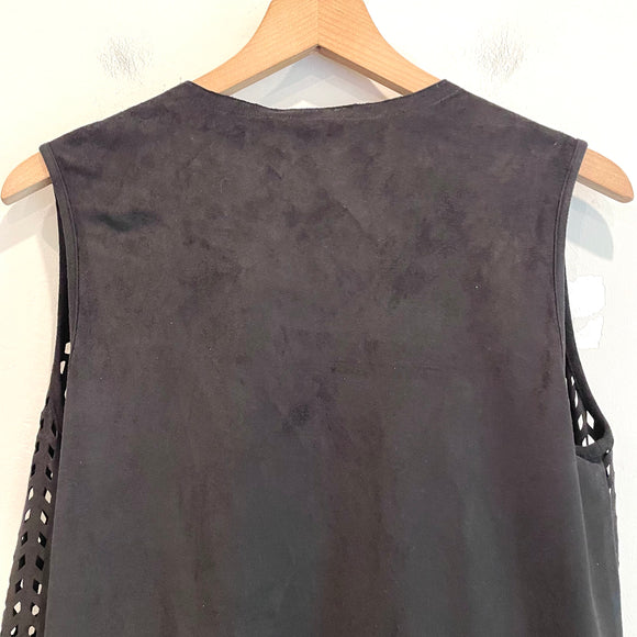 Faux Suede Perforated Vest