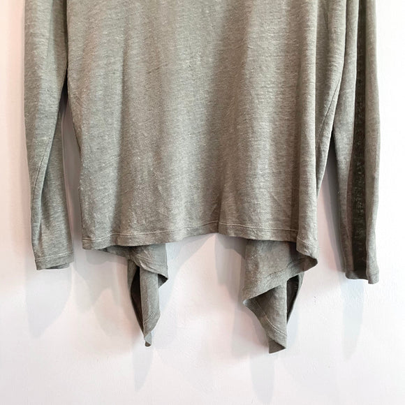 Linen Open Front Cardigan