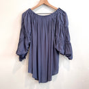 Pleated Balloon Sleeve Top-8