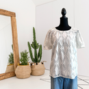 Diamond Eyelet Overlay Top-1