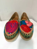 Leather Embroidered Flats-6