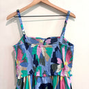 Smocked Handkerchief Hem Midi Dress-8