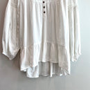 Long Sleeve Eyelet 1/4 Button Tunic Top-4