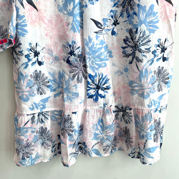 Floral Embroidered Trim Shift Dress
