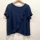 Ruffle Crossover Linen Top-9