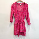 2PC Floral Sleep Dress Robe Set-2