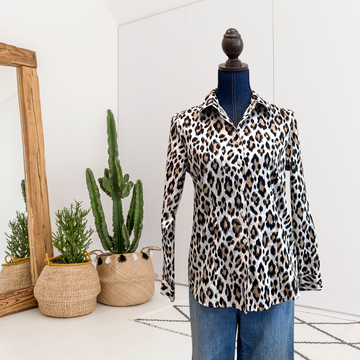 Leopard Button Down Shirt
