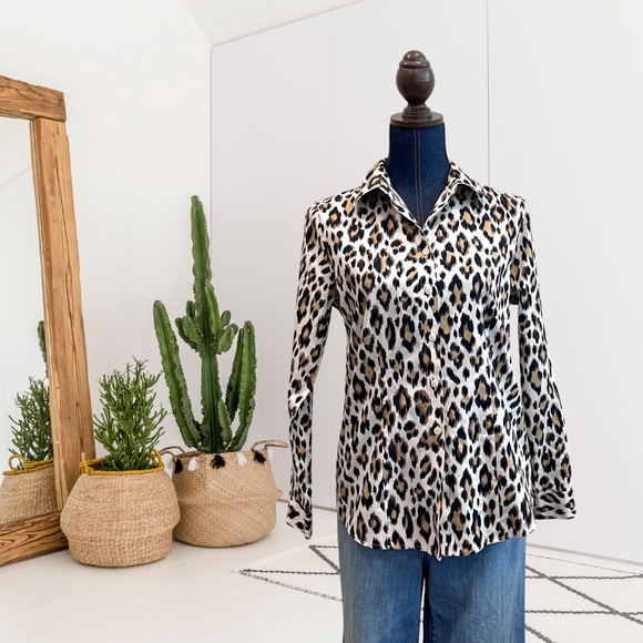 Leopard Button Down Shirt