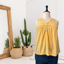 Pleated Pom Trim Top-1