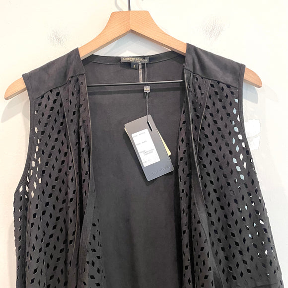Faux Suede Perforated Vest