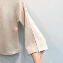 Fringe Trim Soft Sweatshirt-4