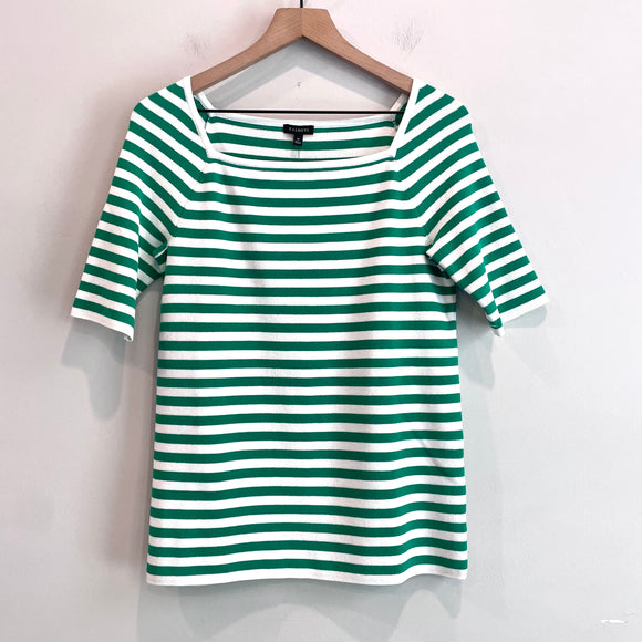 Striped Knit Stretch Sweater