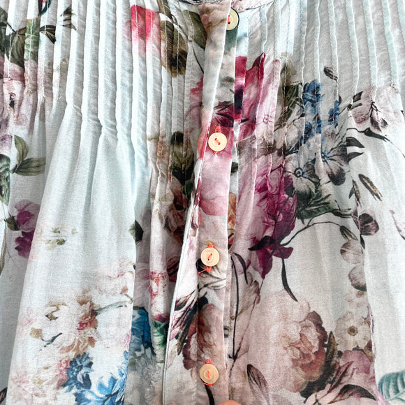 Floral Pleated Lightweight Top