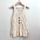 Sleeveless Cable Knit Sweater-2