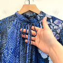 Snakeskin Floral Silk Blend Top-6