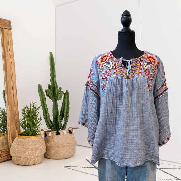 Floral Embroidered Top
