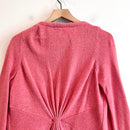 Open Front Gathered Back Cardigan-10