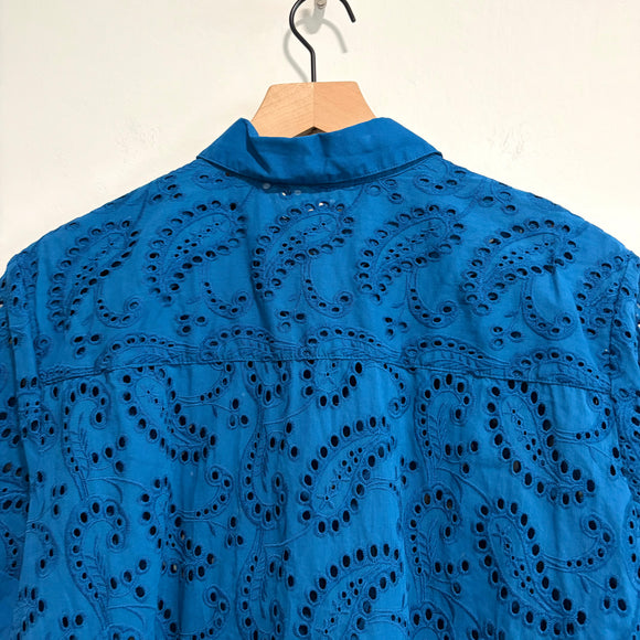 Eyelet Button Down Top