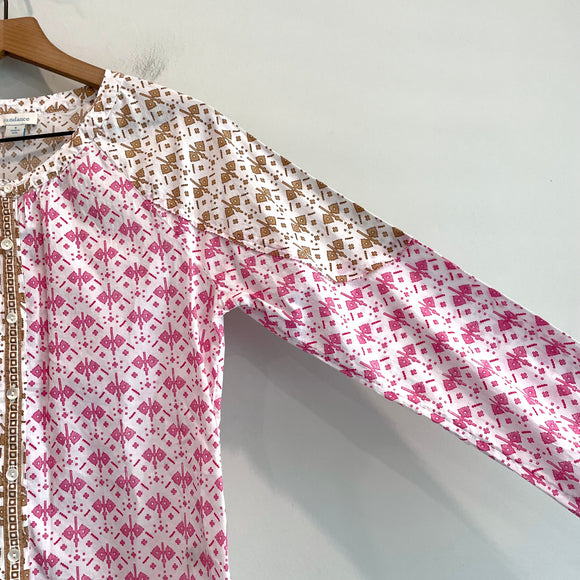 Geometric Button Down Top