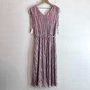 Metallic Striped Midi Dress-11