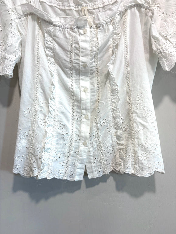 Eyelet Puff Sleeve Top