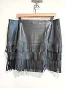 Fringe Faux Leather Skirt-4