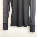 Sheer Sleeve Ribbed Top-9