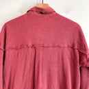 Waffle Knit Button Down Shirt-13