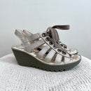 Lace Front Platform Open Toe Sandals-1