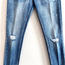 Distressed Mid Rise Skinny Jeans-3