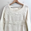 Fuzzy Ruffle Hem Knit Sweater-3