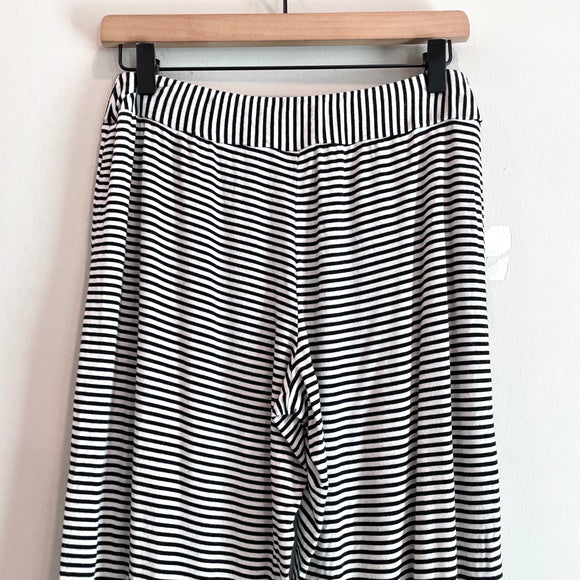 Striped Lace Trim Pajama Pants