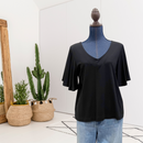 V-Neck Ruffle Sleeve Top-1