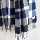 Plaid Tassel Trim Scarf-5