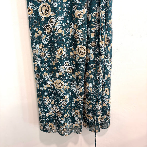 Floral Wrap Midi Dress
