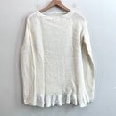 Fuzzy Ruffle Hem Knit Sweater-8