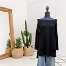 Off Shoulder Tunic Sweater-1