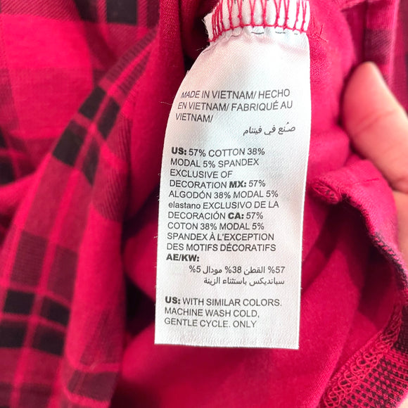 Plaid Button Down Sleep Shirt