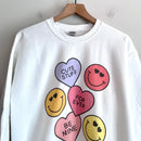 Smiley Valentine Hearts Sweatshirt-3