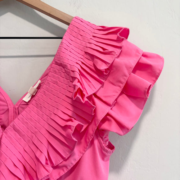 Ruffle Pleated Peplum Top