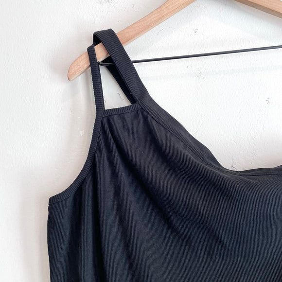 One Shoulder Ribbed Tank Top