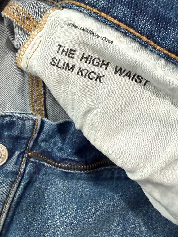 High Rise Slim Kick Jeans